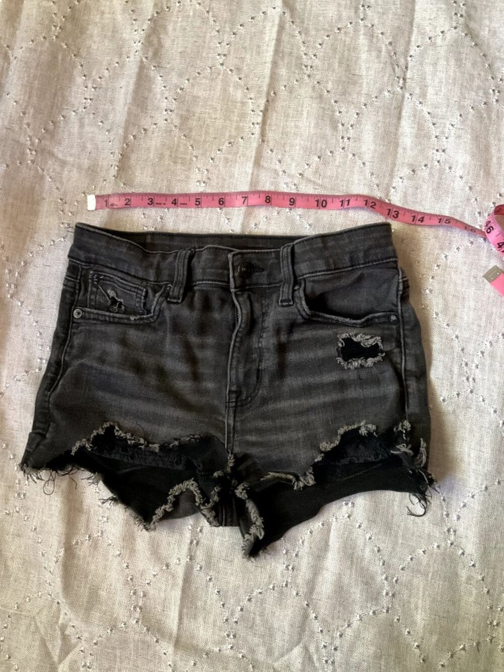 American Eagle High Rise Black Cutoff Shorts - Size 2